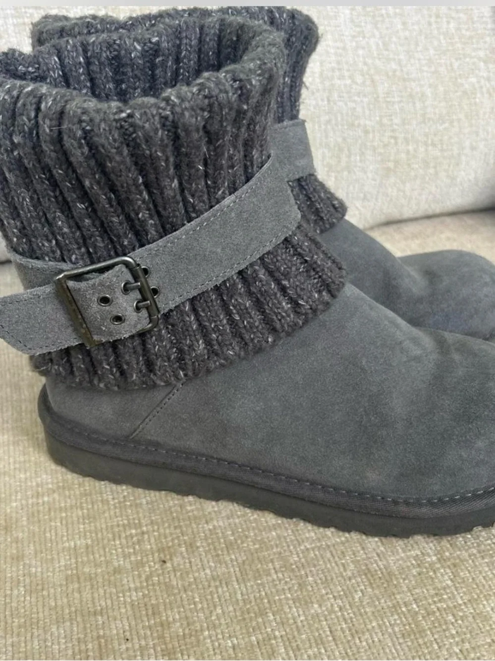 UGG Cambridge Knit Convertible Boots - Grey